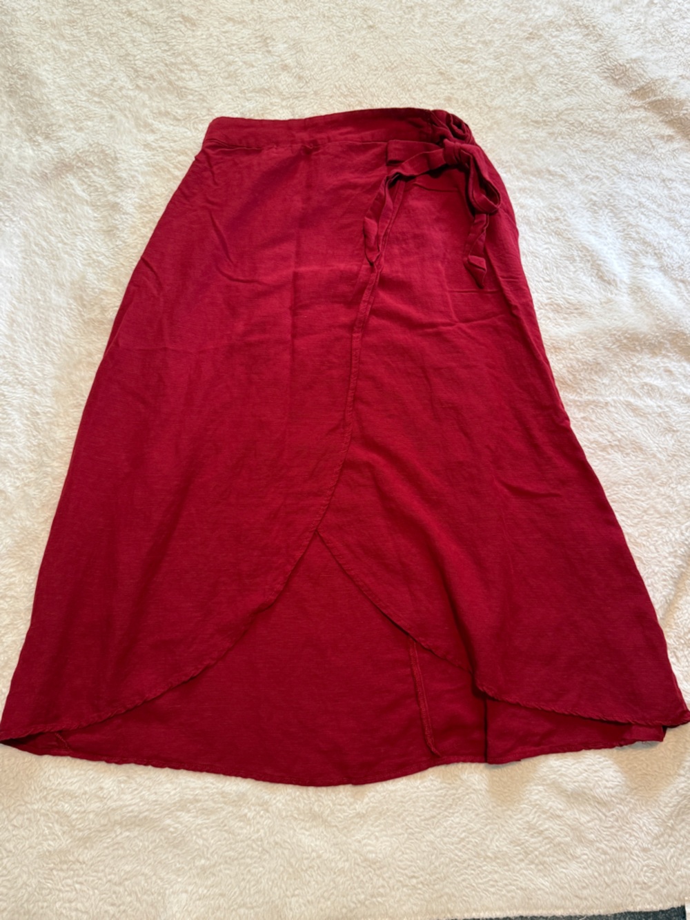 Forever 21 Red Wrap Skirt